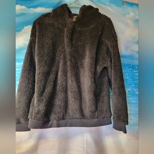 Lukka Lux NWOT Fleece Teddy Bear Quarter Zip Pullover hoodie‎ Size Medium